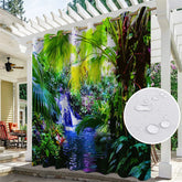 Lofaris Tropical Forest Waterproof Prined Outdoor Curtains For Gazebo